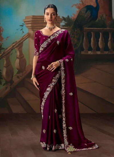 Arresting Sequins Ceremonial Traditional Saree