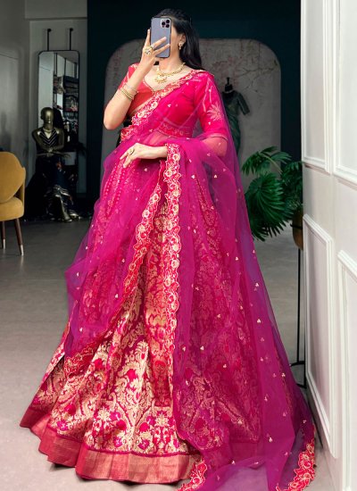 
                            Artistic Pink Designer Lehenga Choli