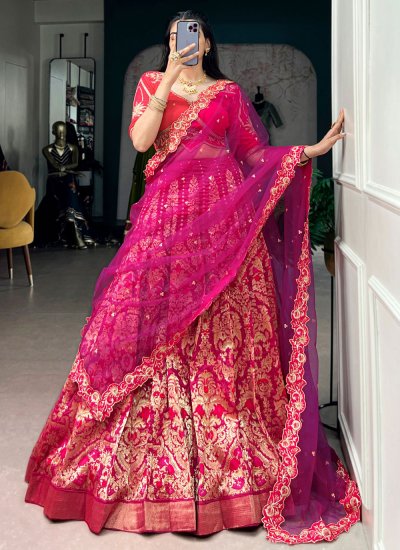Artistic Pink Designer Lehenga Choli