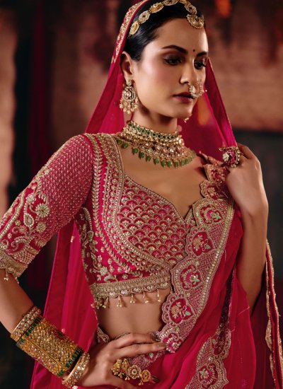 
                            Astonishing Rani Silk Readymade Lehenga Choli