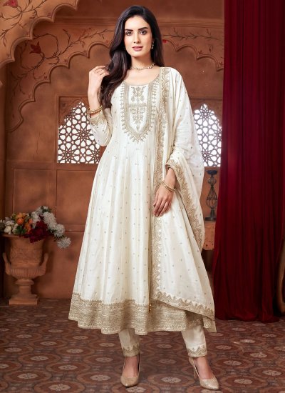 Astounding Embroidered Silk Trendy Salwar Kameez