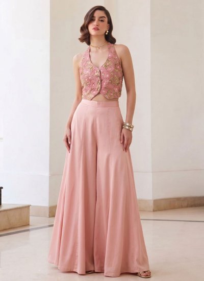 Attractive Embroidered Palazzo Salwar Kameez