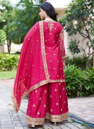 
                            Beauteous Chinon Palazzo Salwar Suit