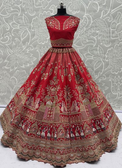 
                            Bedazzling Embroidered Silk Designer Lehenga Choli