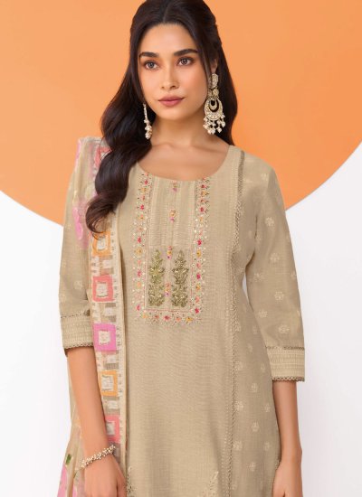 
                            Beige Color Trendy Salwar Suit
