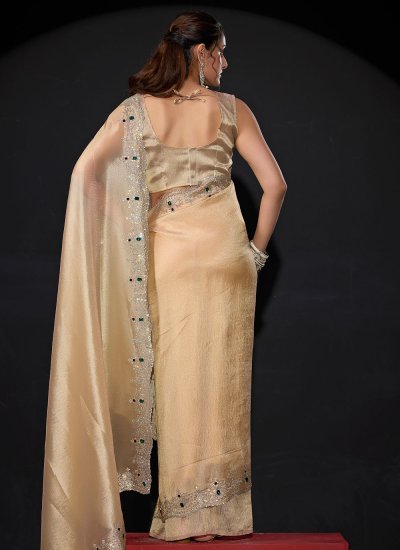 
                            Beige Festival Kanjivaram Silk Classic Saree
