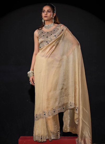 Beige Festival Kanjivaram Silk Classic Saree