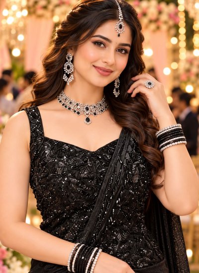 
                            Black Ceremonial Classic Saree