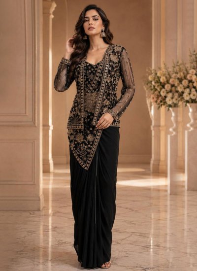 Black Imported Festival Contemporary Saree