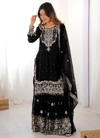 Black Party Trendy Salwar Kameez
