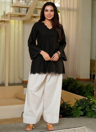 Black Silk Casual Kurti