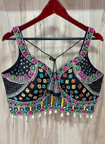 Black Silk Ceremonial Designer Blouse