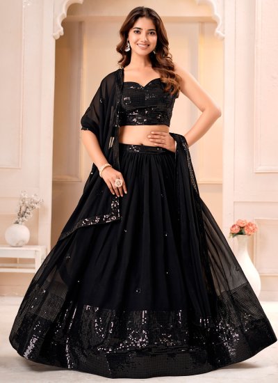 Black Thread Work Lehenga Choli