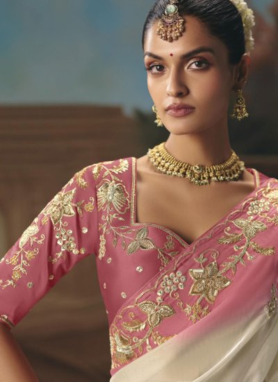 
                            Blissful Tissue Thread Work Saree