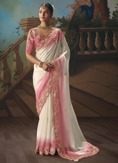 Blissful Tissue Thread Work Saree