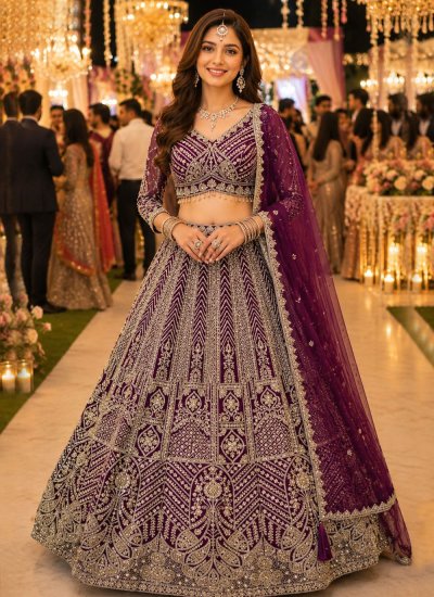Blooming Embroidered Net Designer Lehenga Choli