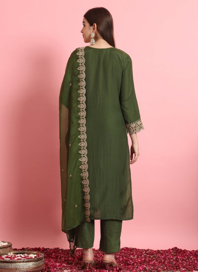 
                            Blooming Silk Blend Ceremonial Salwar Suit