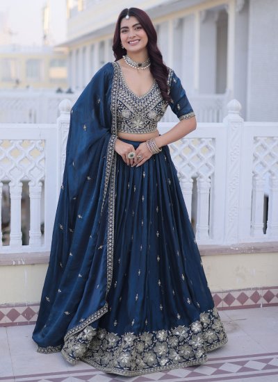 Blue Beads Ceremonial Lehenga Choli