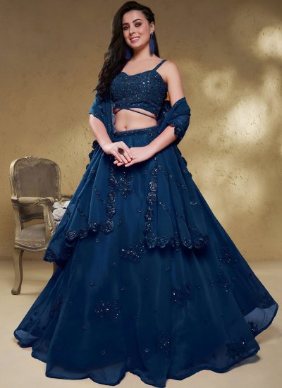 Blue Dori Work Lehenga Choli