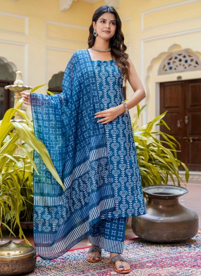 Blue Party Salwar Kameez