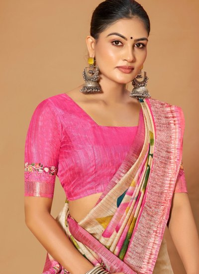 
                            Brilliant Printed Party Saree