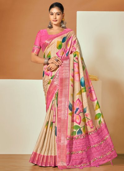 Brilliant Printed Party Saree