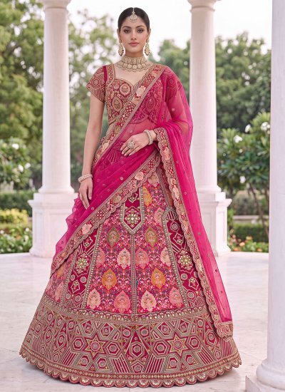 Brilliant Silk Thread Work Multi Colour Lehenga Choli