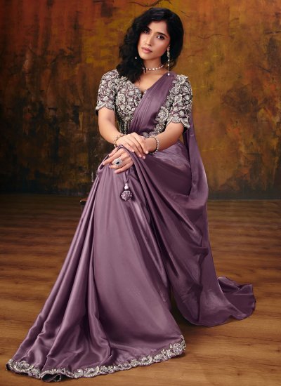 
                            Capricious Satin Silk Ceremonial Saree