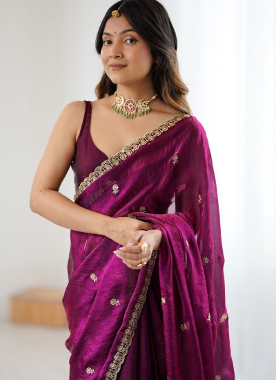 
                            Charismatic Embroidered Party Classic Saree