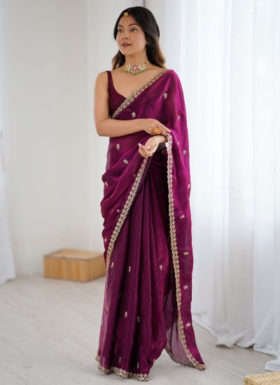 Charismatic Embroidered Party Classic Saree