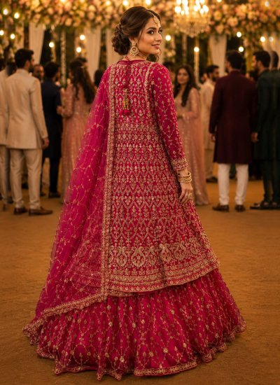 
                            Charismatic Tissue Embroidered Rani Readymade Lehenga Choli