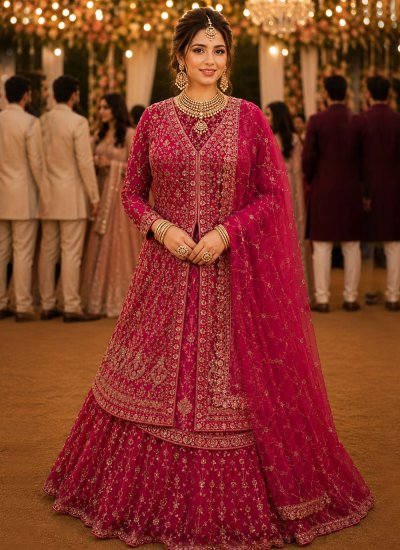 Charismatic Tissue Embroidered Rani Readymade Lehenga Choli