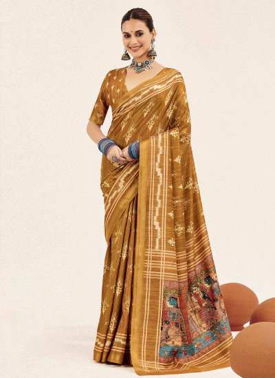 Chic Cotton Silk Contemporary Saree