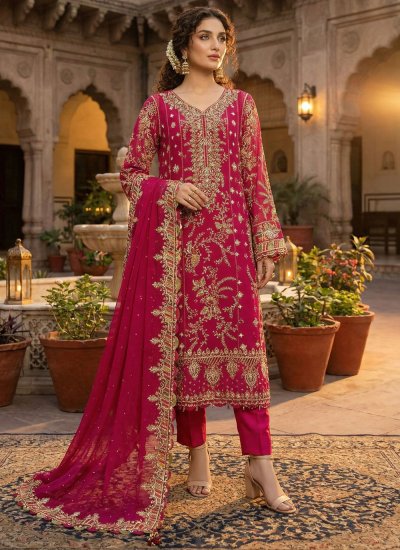 Chiffon Pink Salwar Kameez