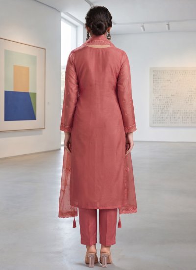 
                            Chiffon Salwar Suit in Pink Colour