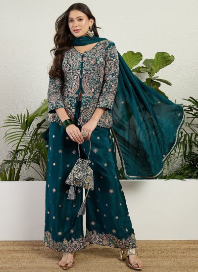 Chinon Green Salwar Kameez