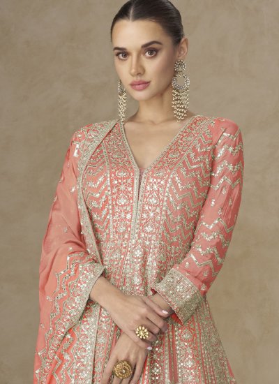 
                            Chinon Peach Designer Gown