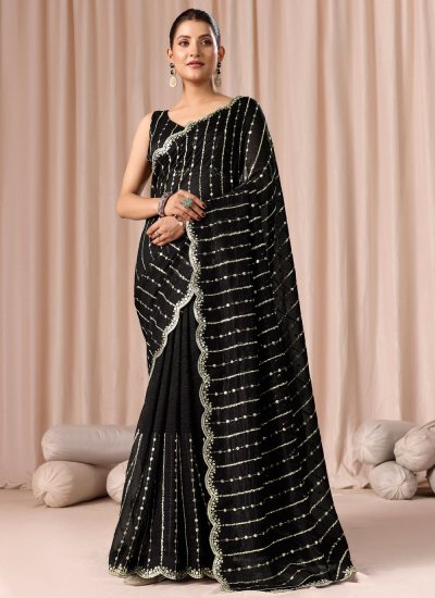 Classical Black Contemporary Saree