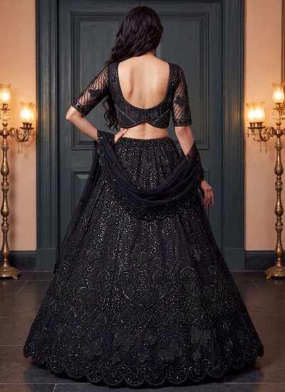 
                            Classy Thread Work Net Lehenga Choli