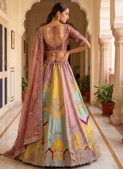
                            Compelling Sequins Multi Colour Designer Lehenga Choli