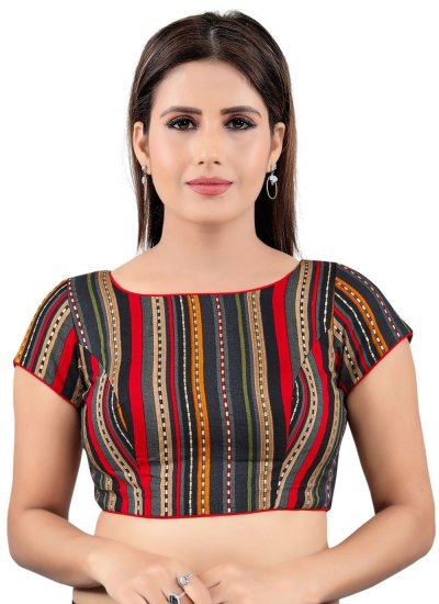 Cotton Designer Blouse in Multi Colour