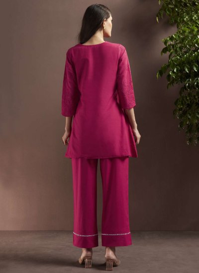 
                            Cotton Plain Designer Kurti in Pink Colour