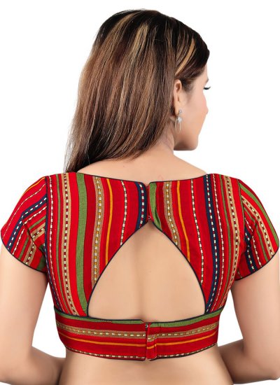 
                            Cotton Printed Blouse in Multi Colour