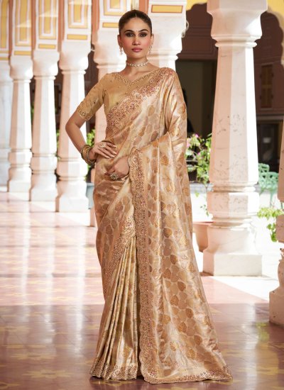 Cream Ceremonial Classic Saree