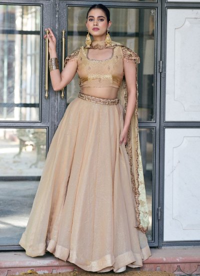 Cream Ceremonial Trendy Lehenga Choli