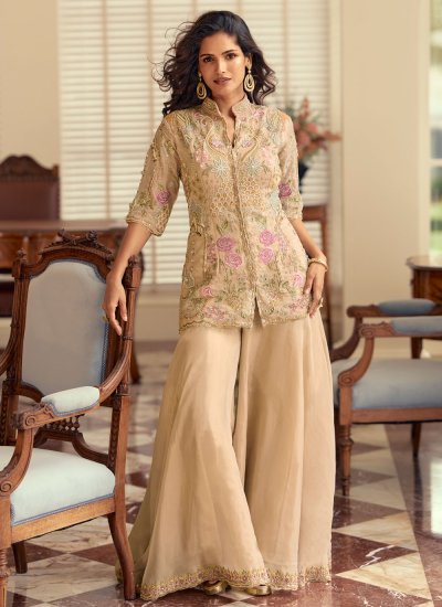 Cream Color Salwar Kameez