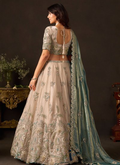 
                            Cream Fandy Embroidered Lehenga Choli