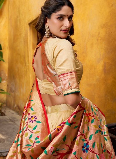 
                            Cream Sangeet Designer Lehenga Choli