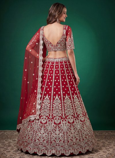 
                            Dashing Red Dori Work Designer Lehenga Choli