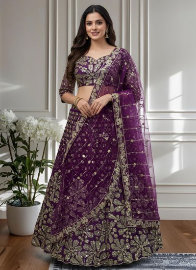 Delightsome Net Sequins Lehenga Choli